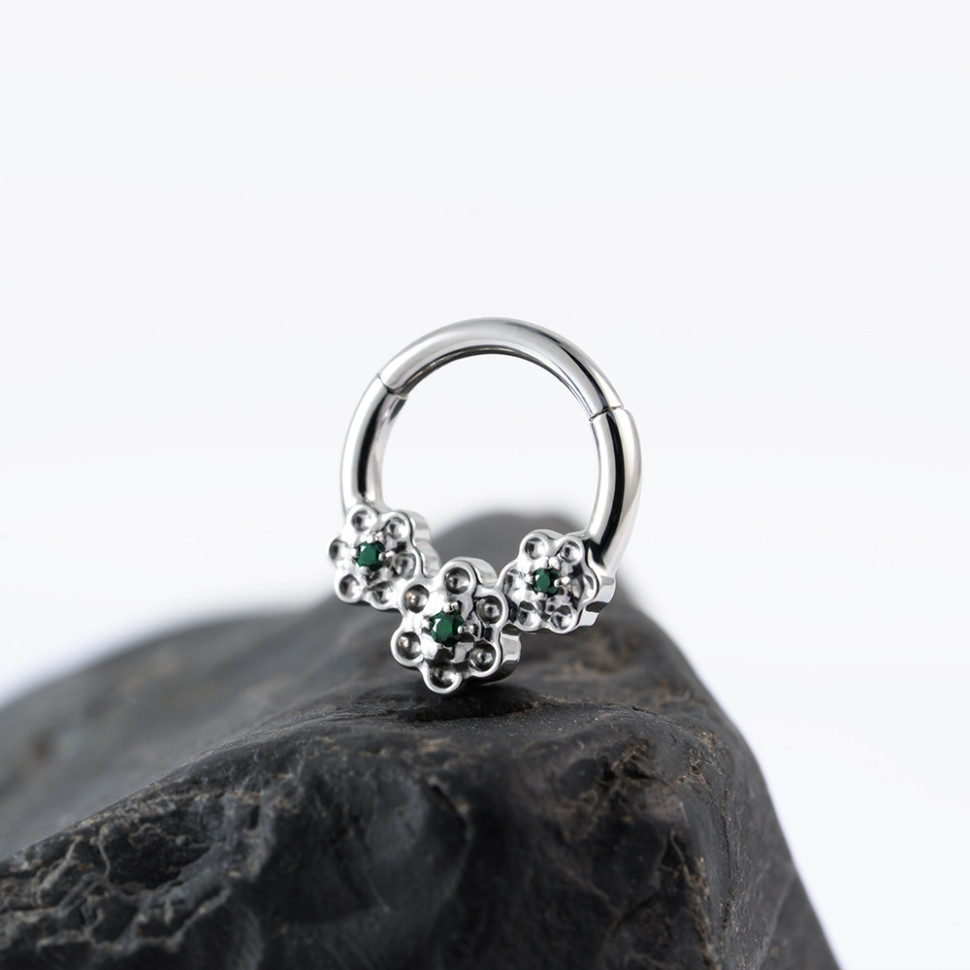 Кольцо-кликер Flower 1.2 мм (16 G) 