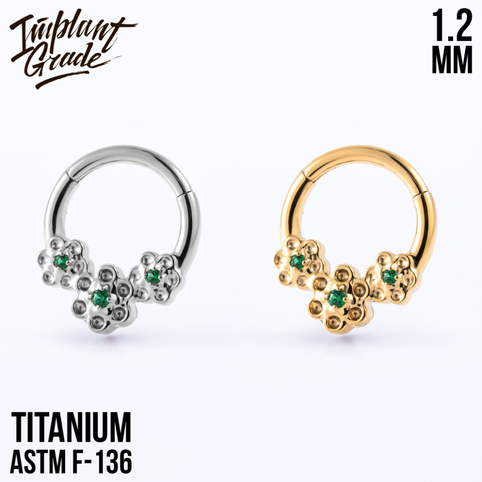 Кольцо-кликер Flower 1.2 мм (16 G) 