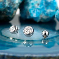 Накрутка шар с фианитом 1.6 мм