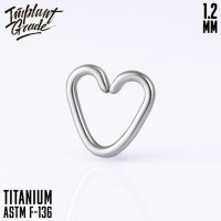 Кольцо дэйс Heart 1.2 мм (16 G)