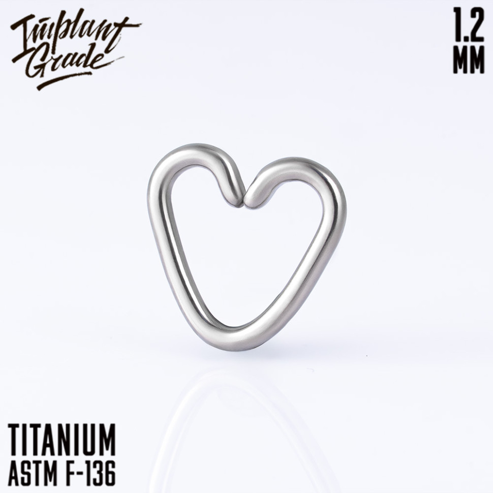 Кольцо дэйс Heart 1.2 мм (16 G)