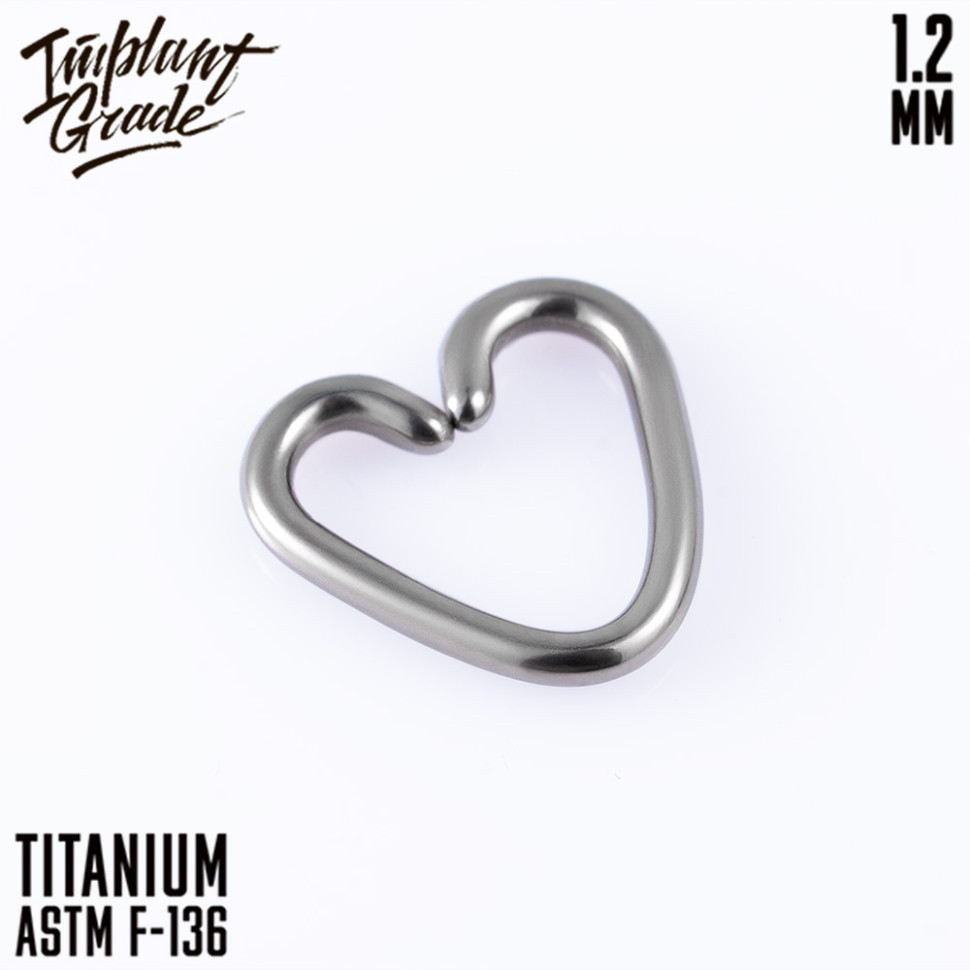 Кольцо дэйс Heart 1.2 мм (16 G)
