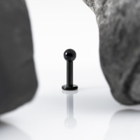 Лабрет для пирсинга Black 1.6 мм (14 G)