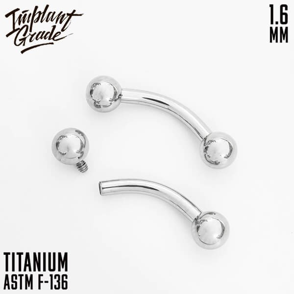 Микробанан для пирсинга 1.6 мм (14 G)