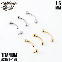 Микробанан для пирсинга 1.6 мм (14 G)