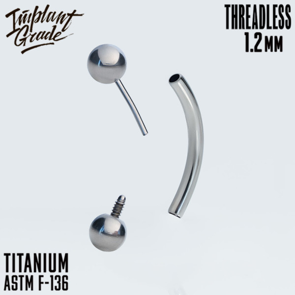 Микробанан для пирсинга MIXED 1.2 мм (16 G)