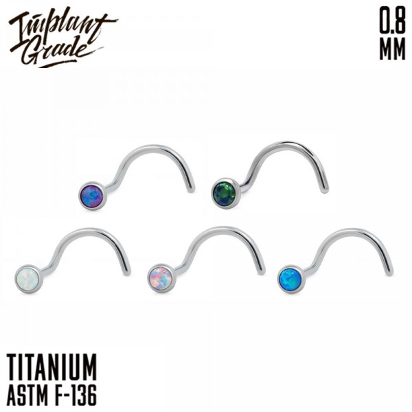 Улитка с опалом mini 0.8 мм (20G)