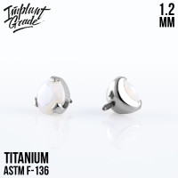 Накрутка Фианит White Opal 1.2 мм