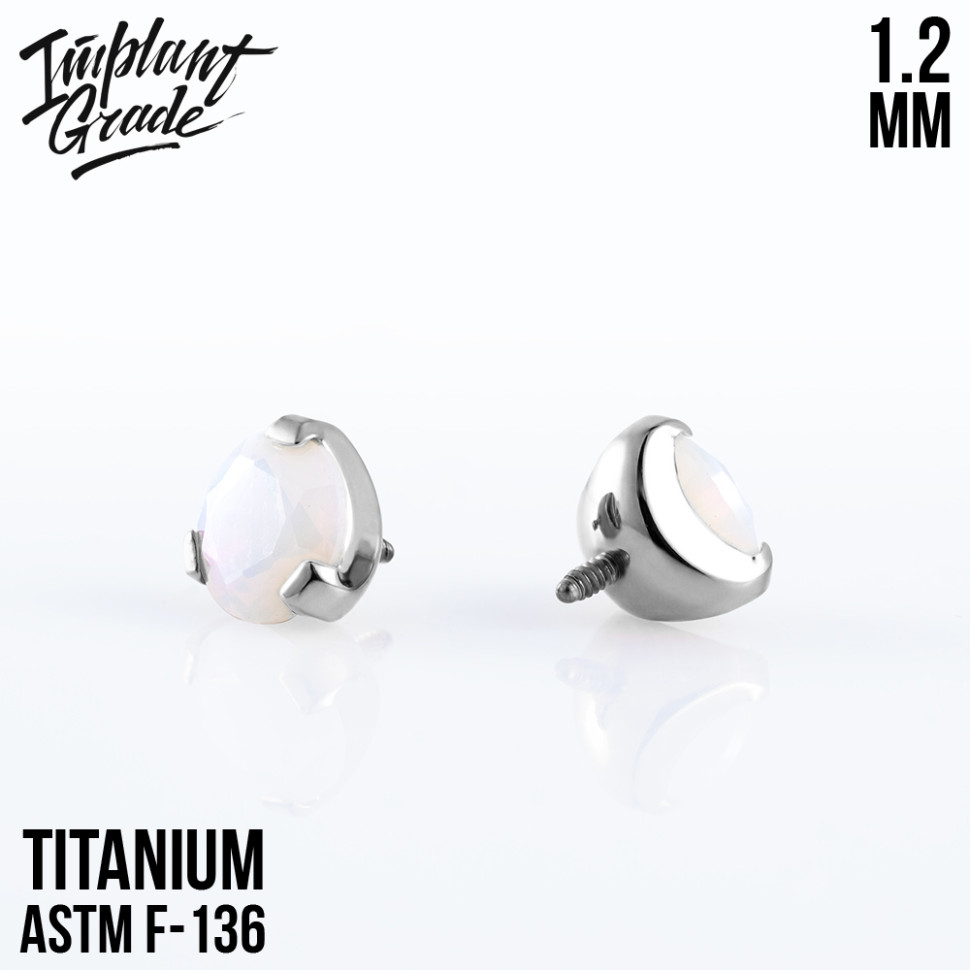 Накрутка Фианит White Opal 1.2 мм