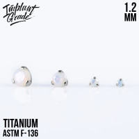 Накрутка Фианит White Opal 1.2 мм