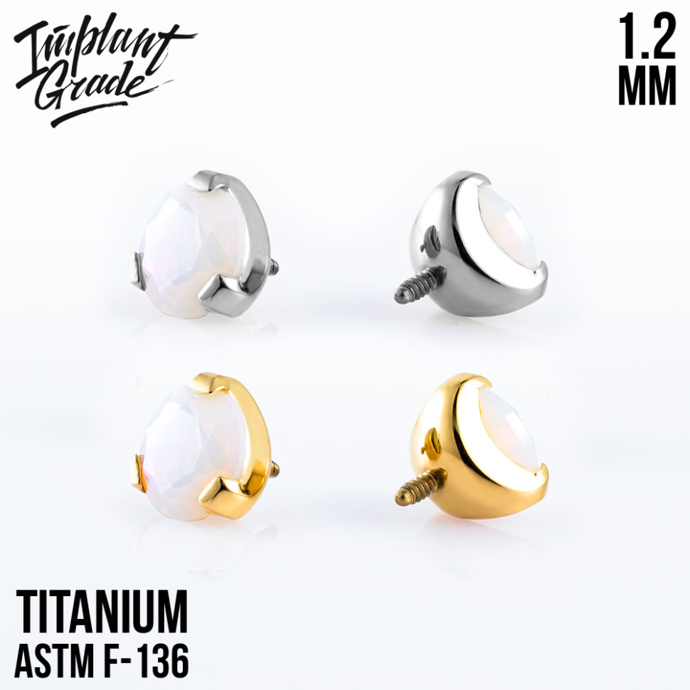 Накрутка Фианит White Opal 1.2 мм