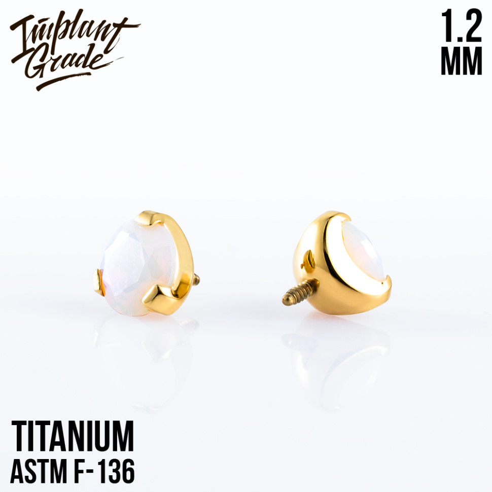 Накрутка Фианит White Opal 1.2 мм