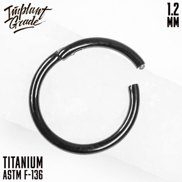 Кольцо-кликер Black 1.2 мм (16 G)