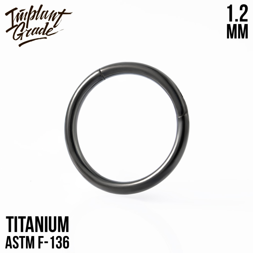 Кольцо-кликер Black 1.2 мм (16 G)