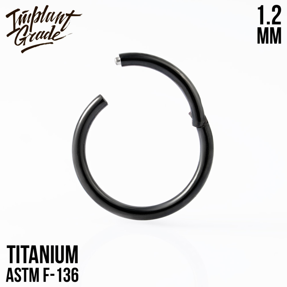 Кольцо-кликер Black 1.2 мм (16 G)