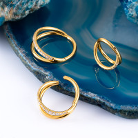 Кольцо-кликер Half Smile 1.2 мм (16 G)