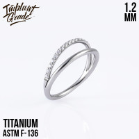 Кольцо-кликер Half Smile 1.2 мм (16 G)