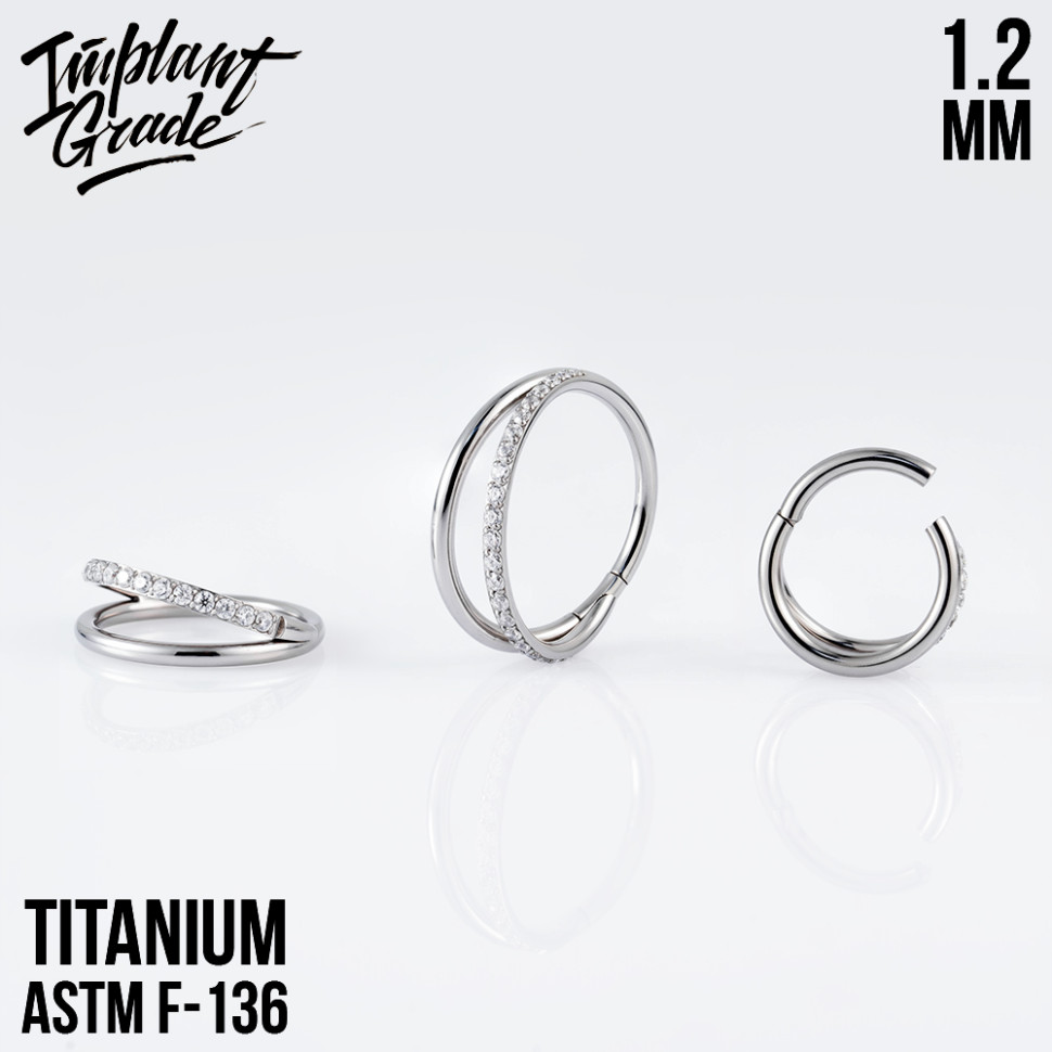 Кольцо-кликер Half Smile 1.2 мм (16 G)