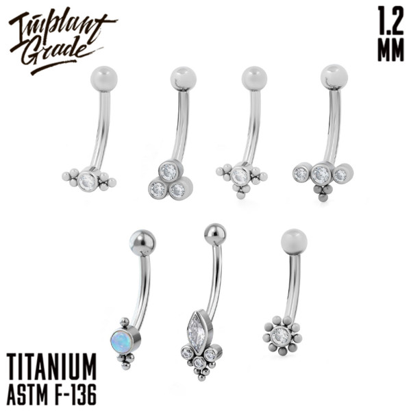 Микробанан для пирсинга 1.2 мм (16 G)