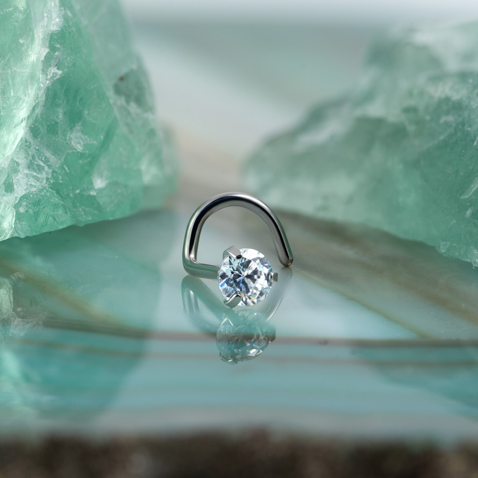 Нострил с кристаллом 3 лапки