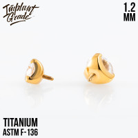 Накрутка Фианит Gold 1.2 мм