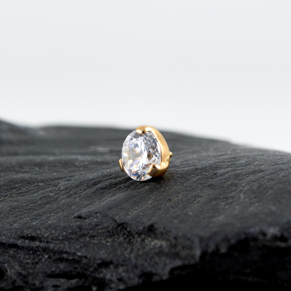 Накрутка Фианит Gold 1.2 мм