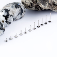 Ножка лабрета для пирсинга 1 мм (18 G), основа 4 мм