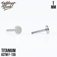Ножка лабрета для пирсинга 1 мм (18 G), основа 4 мм