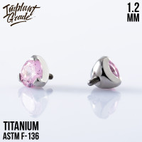 Накрутка Фианит Pink 1.2 мм