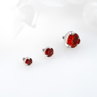 Накрутка Фианит Garnet 1.2 мм