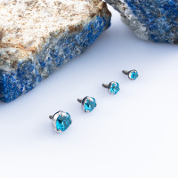 Накрутка Фианит Blue Zircon 1.2 мм