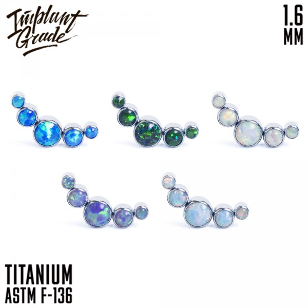 Накрутка-кластер 5 К с опалом 1.6 мм