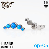 Накрутка-кластер 5 К с опалом 1.6 мм
