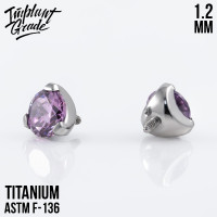Накрутка Фианит Amethyst 1.2 мм