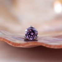 Накрутка Фианит Amethyst 1.2 мм