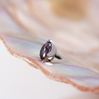 Накрутка Фианит Amethyst 1.2 мм