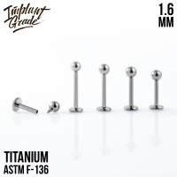 Лабрет для пирсинга 1.6 мм (14 G)