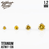 Накрутка Фианит Yellow 1.2 мм