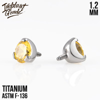 Накрутка Фианит Yellow 1.2 мм