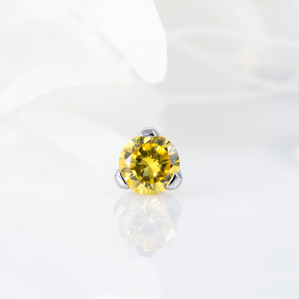 Накрутка Фианит Yellow 1.2 мм