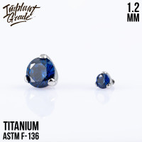 Накрутка Фианит Sapphire 1.2 мм