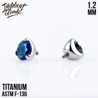 Накрутка Фианит Sapphire 1.2 мм