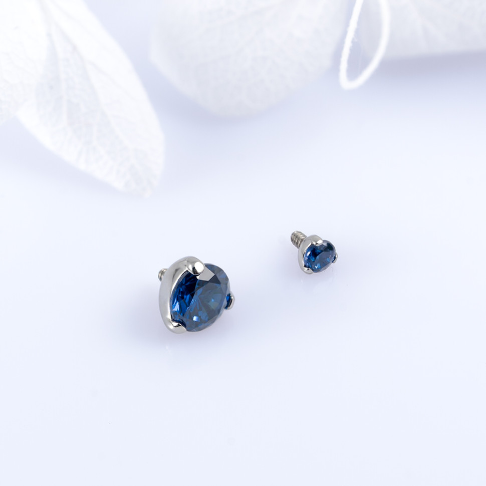 Накрутка Фианит Sapphire 1.2 мм