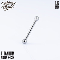 Штанга для пирсинга 1.6 мм (14 G) шар 3 мм