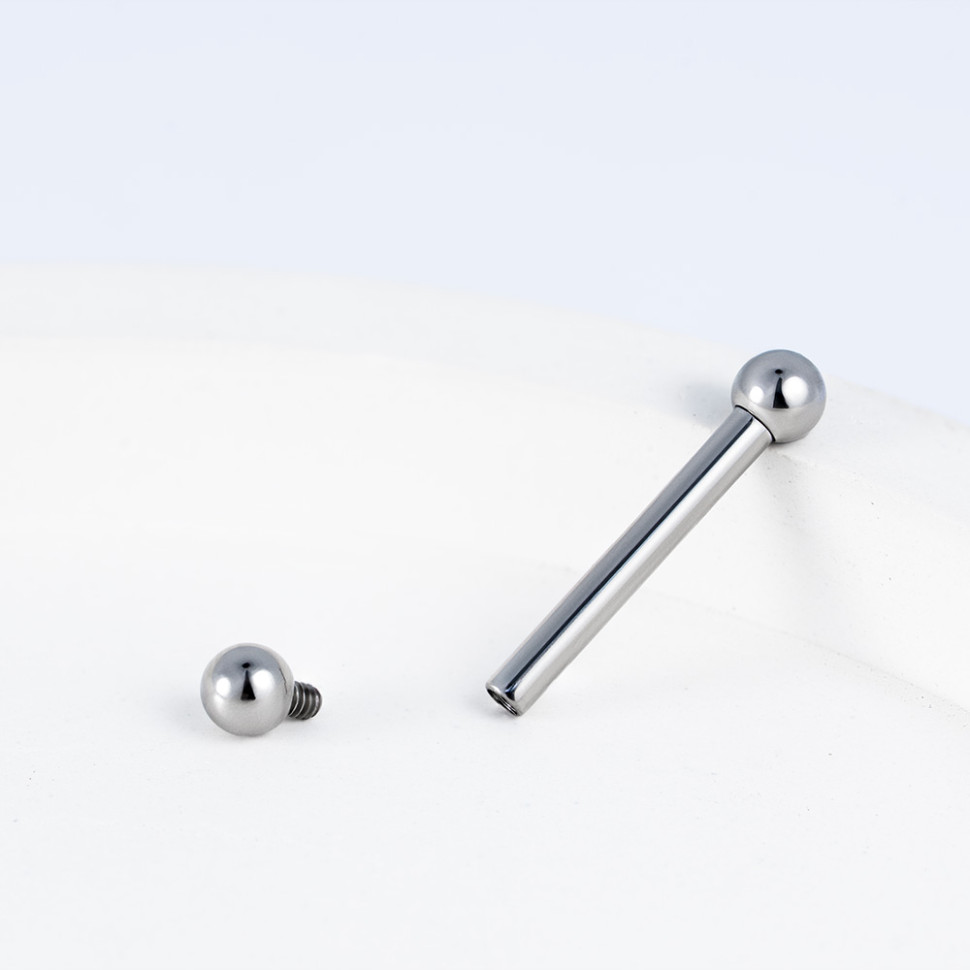 Штанга для пирсинга 1.6 мм (14 G) шар 3 мм