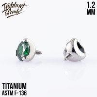 Накрутка Фианит Emerald 1.2 мм
