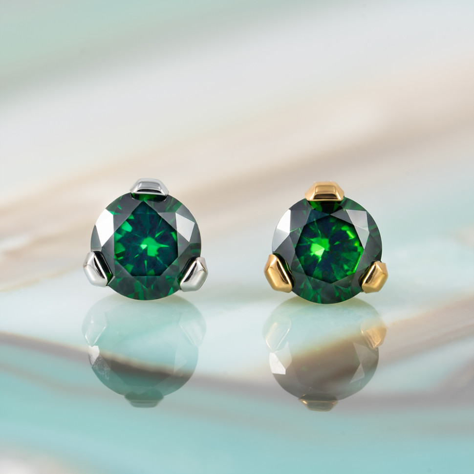 Накрутка Фианит Emerald 1.2 мм