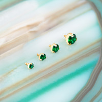 Накрутка Фианит Emerald 1.2 мм