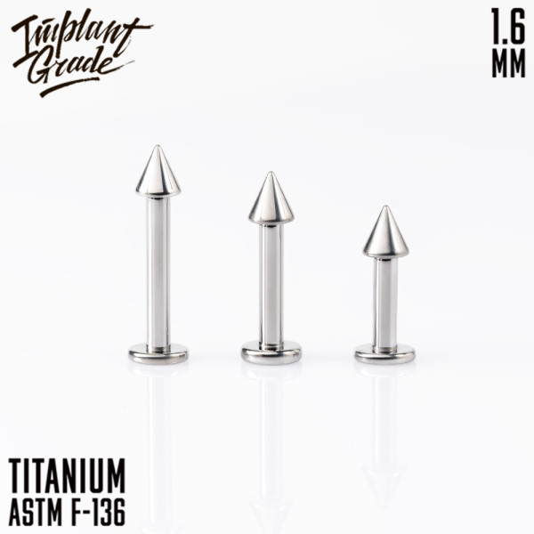 Лабрет для пирсинга Cone 1.6 мм (14 G)