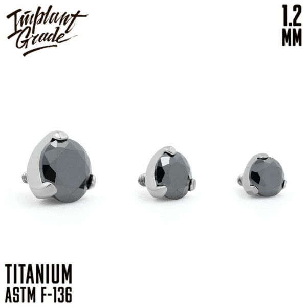 Накрутка Фианит Jet 1.2 мм